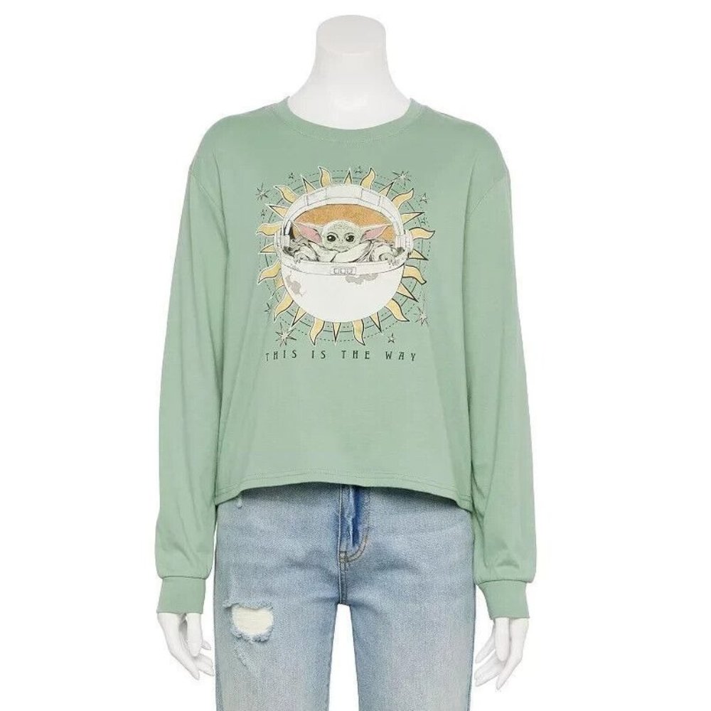 Disneys The Mandalorian Juniors Grogu This Is The Way Graphic Sweatshirt Size M